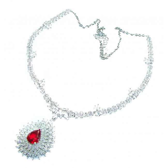 Timeless Treasure Ruby .925 Sterling Silver handcrafted necklace