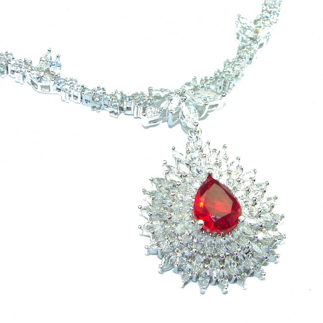 Timeless Treasure Ruby .925 Sterling Silver handcrafted necklace