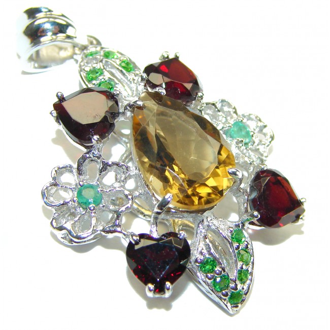 Luxurious Smoky Topaz .925 Sterling Silver handmade Pendant