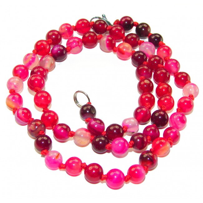 Rare and Unusual Pink Botswana Agate Beads NECKLACE