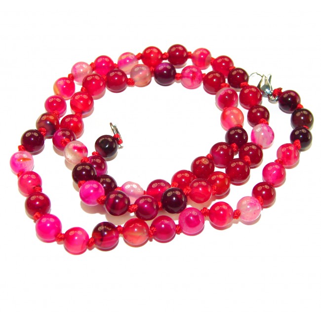 Rare and Unusual Pink Botswana Agate Beads NECKLACE