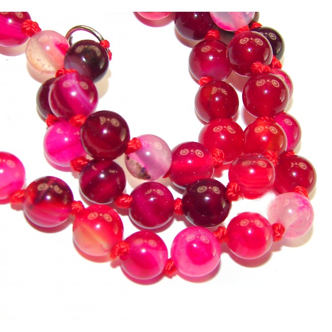 Rare and Unusual Pink Botswana Agate Beads NECKLACE