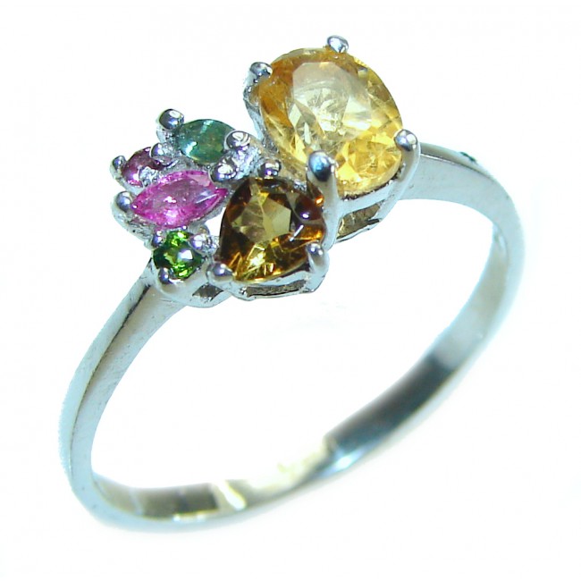 Sumblime design Citrine .925 Sterling Silver Handcrafted Ring size 10