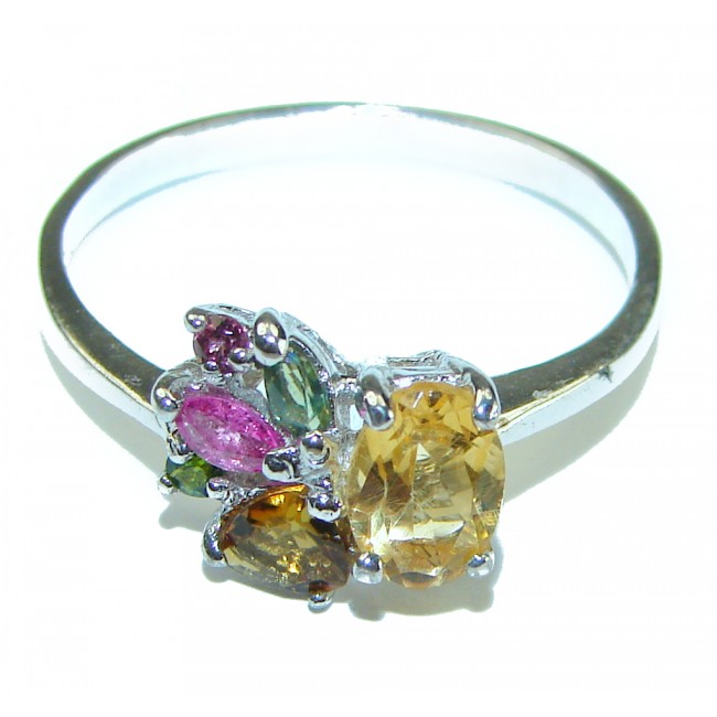 Sumblime design Citrine .925 Sterling Silver Handcrafted Ring size 10