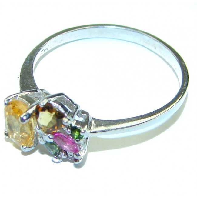 Sumblime design Citrine .925 Sterling Silver Handcrafted Ring size 10