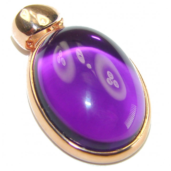 Vintage Design Amethyst 14K Gold over .925 Sterling Silver handcrafted Pendant