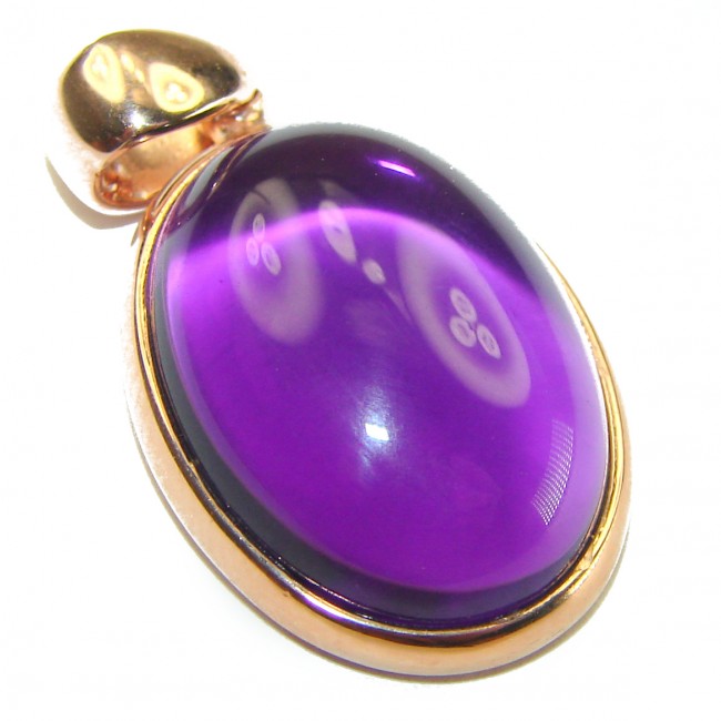 Vintage Design Amethyst 14K Gold over .925 Sterling Silver handcrafted Pendant