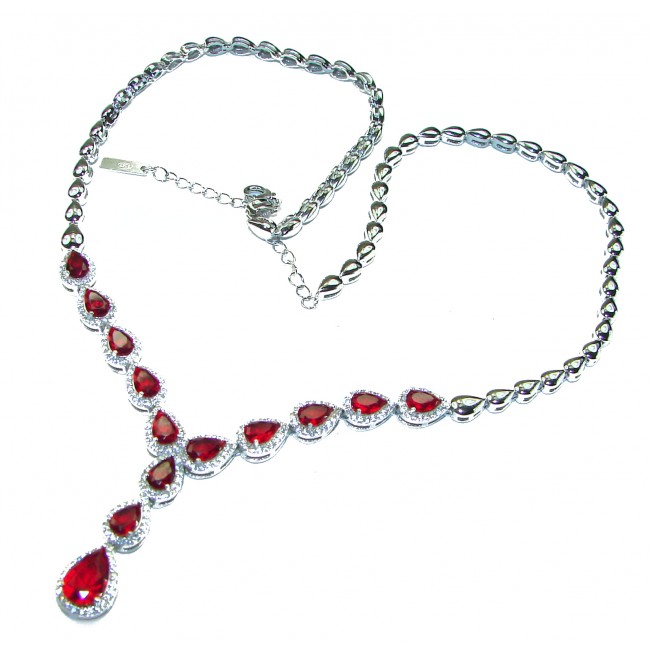 Timeless Treasure Ruby .925 Sterling Silver handcrafted necklace