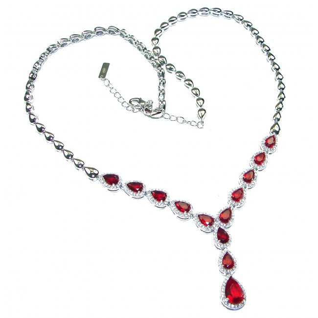 Timeless Treasure Ruby .925 Sterling Silver handcrafted necklace