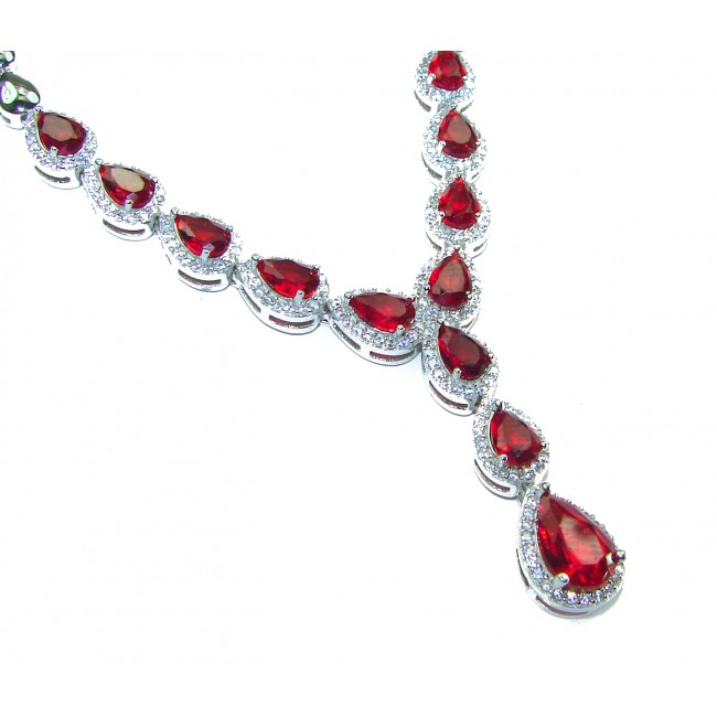 Timeless Treasure Ruby .925 Sterling Silver handcrafted necklace