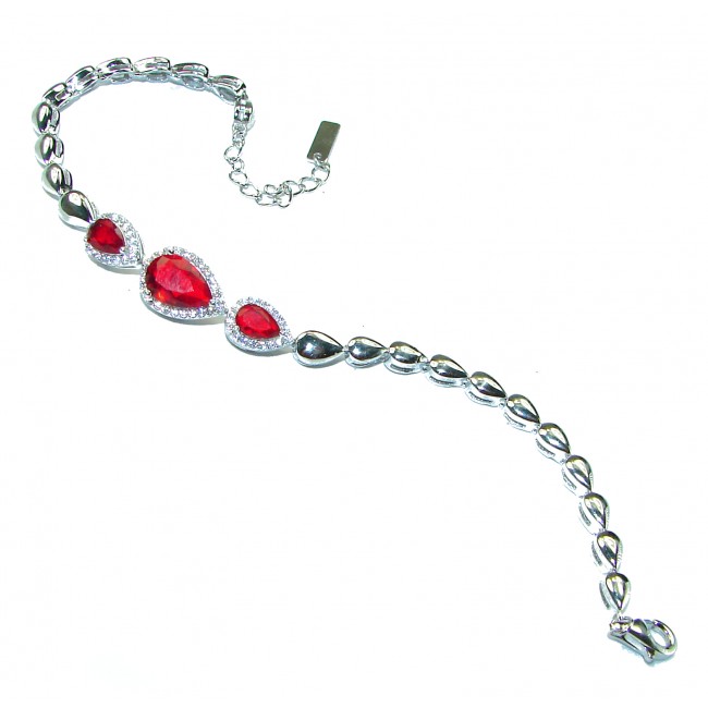 Timeless Treasure Ruby .925 Sterling Silver handmade Bracelet