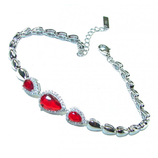 Timeless Treasure Ruby .925 Sterling Silver handmade Bracelet