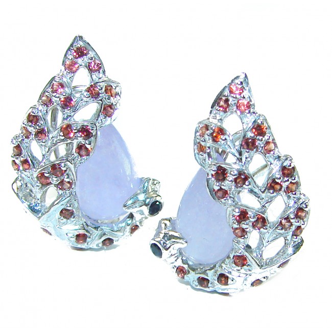 Angel's Wings Tanzanite .925 Sterling Silver handmade earrings