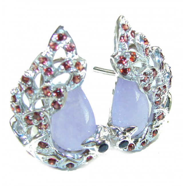 Angel's Wings Tanzanite .925 Sterling Silver handmade earrings