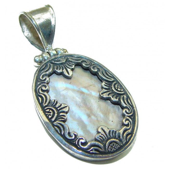 Vintage Design Blister Pearl .925 Sterling Silver handmade Pendant