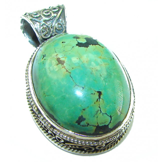 Arizona Beauty Natural Natural Turquoise .925 Sterling Silver handmade pendant