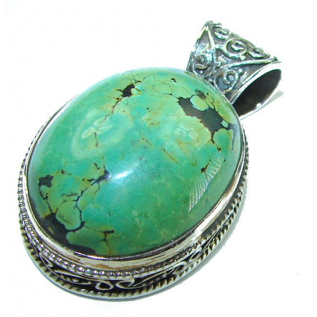 Arizona Beauty Natural Natural Turquoise .925 Sterling Silver handmade pendant