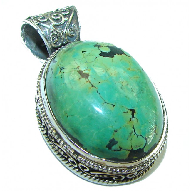 Arizona Beauty Natural Natural Turquoise .925 Sterling Silver handmade pendant