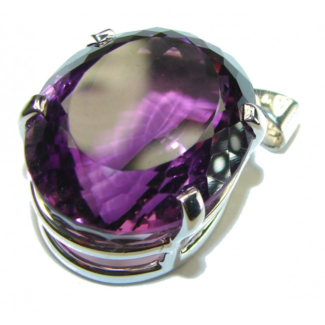 Vintage Design 22.5 carat Amethyst .925 Sterling Silver handcrafted Pendant