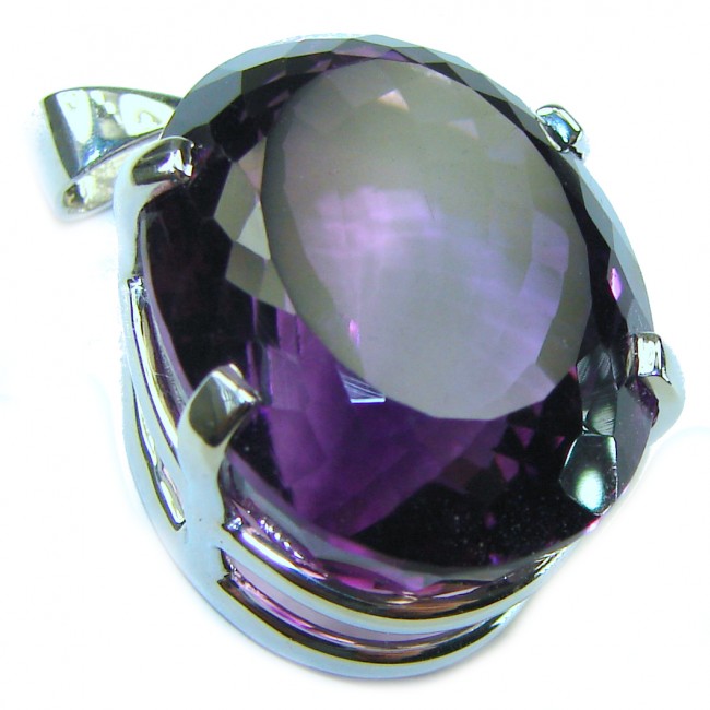 Vintage Design 22.5 carat Amethyst .925 Sterling Silver handcrafted Pendant