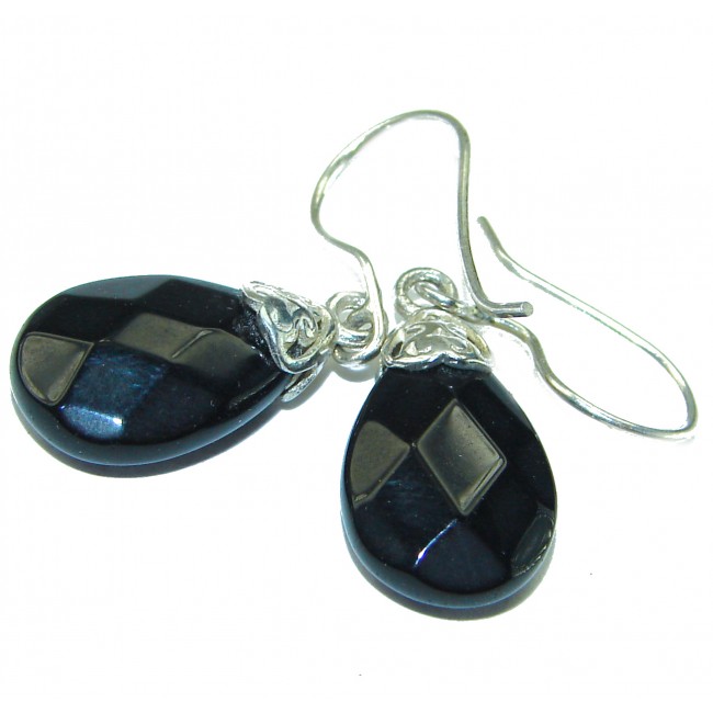 Just Perfect Black Onyx .925 Sterling Silver HANDCRAFTED earrings