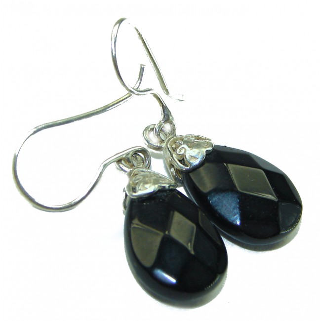 Just Perfect Black Onyx .925 Sterling Silver HANDCRAFTED earrings