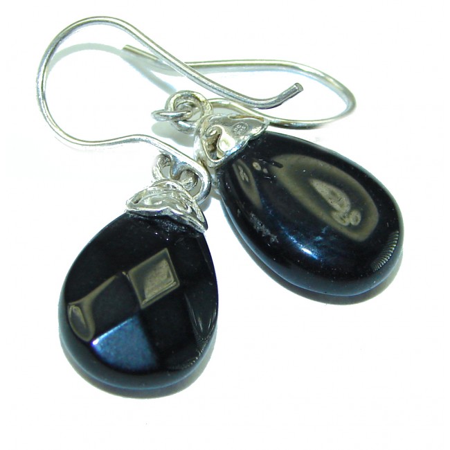 Just Perfect Black Onyx .925 Sterling Silver HANDCRAFTED earrings