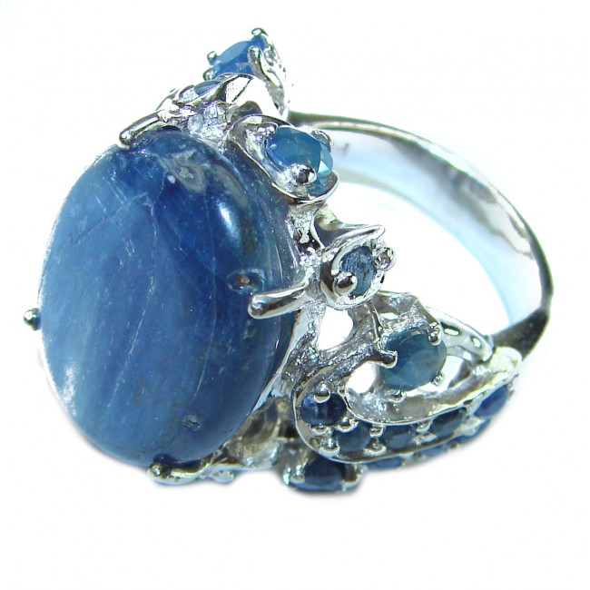 Magic Creation authentic African Kyanite .925 Sterling Silver Handcrafted Ring size 8