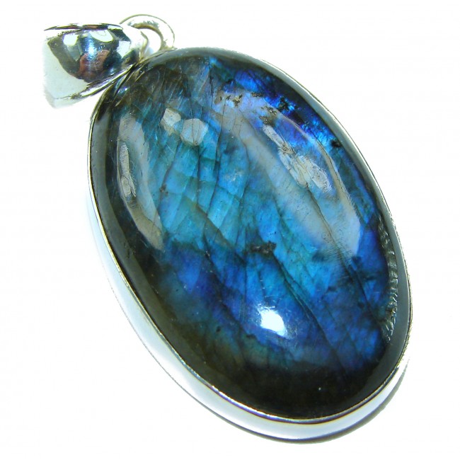 Magical Aurora Fire Labradorite .925 Sterling Silver handcrafted Pendant