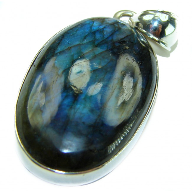 Magical Aurora Fire Labradorite .925 Sterling Silver handcrafted Pendant