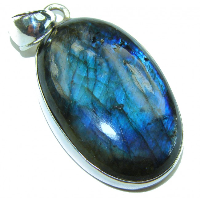 Magical Aurora Fire Labradorite .925 Sterling Silver handcrafted Pendant