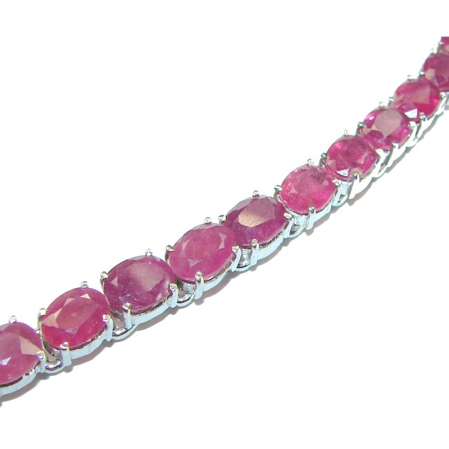 Infinity Authentic Ruby .925 Sterling Silver handmade Bracelet