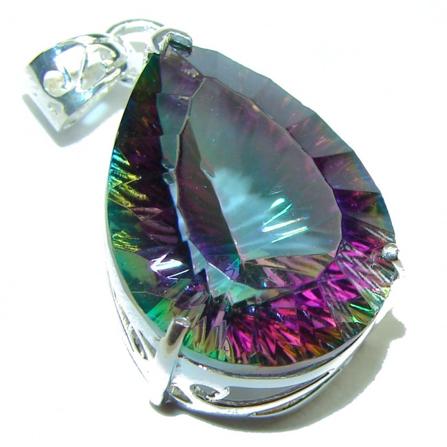 The best quality authentic Mystic Topaz .925 Sterling Silver handcrafted pendant