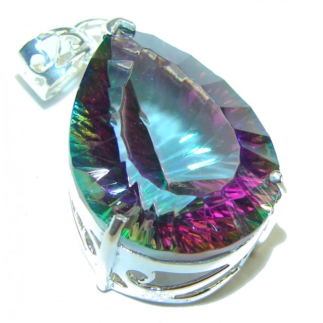 The best quality authentic Mystic Topaz .925 Sterling Silver handcrafted pendant