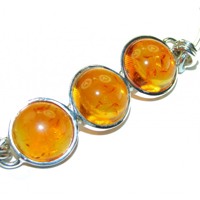 Excellent Baltic Amber .925 Sterling Silver entirely handcrafted Bracelet