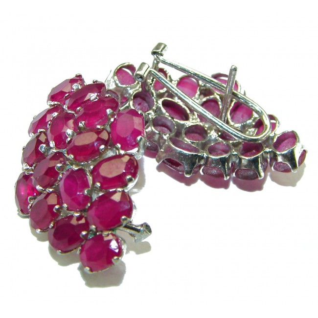 Red Royalty authentic Ruby .925 Sterling Silver handcrafted earrings