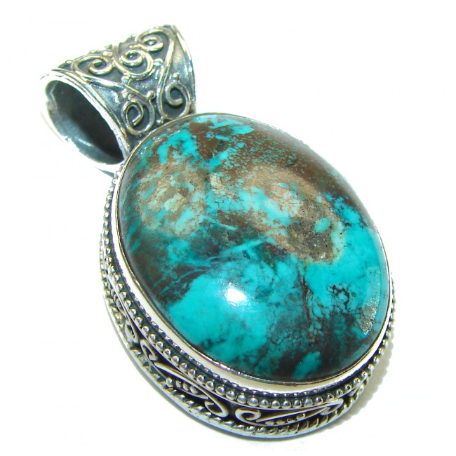 Arizona Beauty Natural Natural Turquoise .925 Sterling Silver handmade pendant