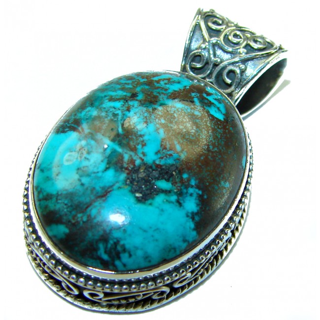 Arizona Beauty Natural Natural Turquoise .925 Sterling Silver handmade pendant