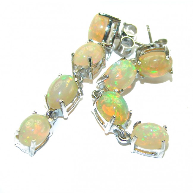 A Million Stars Ethiopian Opal .925 Sterling Silver handcrafted earrings