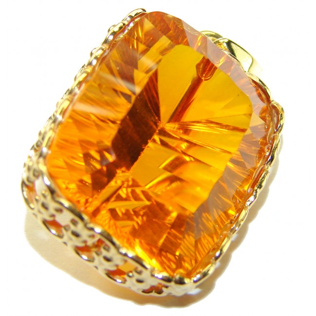 Golden Rays authentic Golden Topaz 14K Gold over .925 Sterling Silver handcrafted pendant