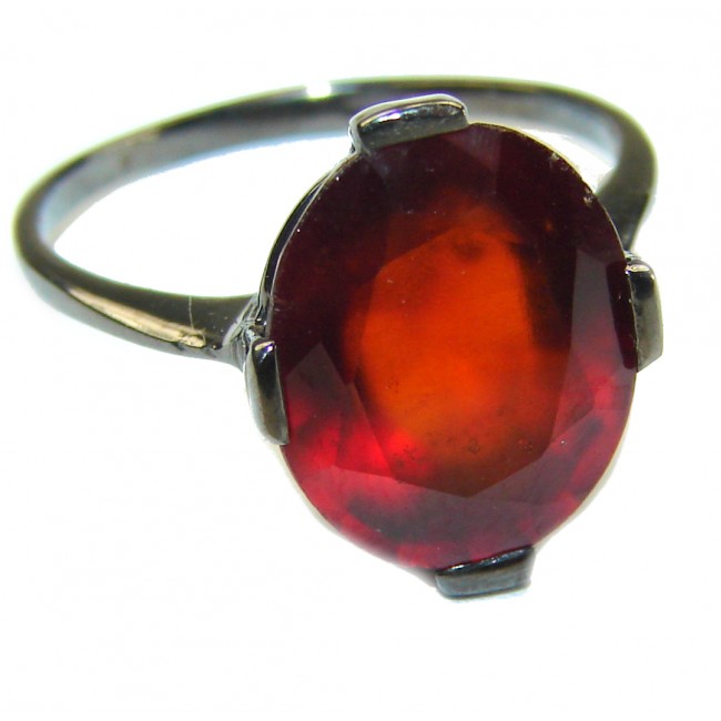 Red Treasure 8.5 carat Ruby .925 Silver handcrafted Ring s. 7 1/2