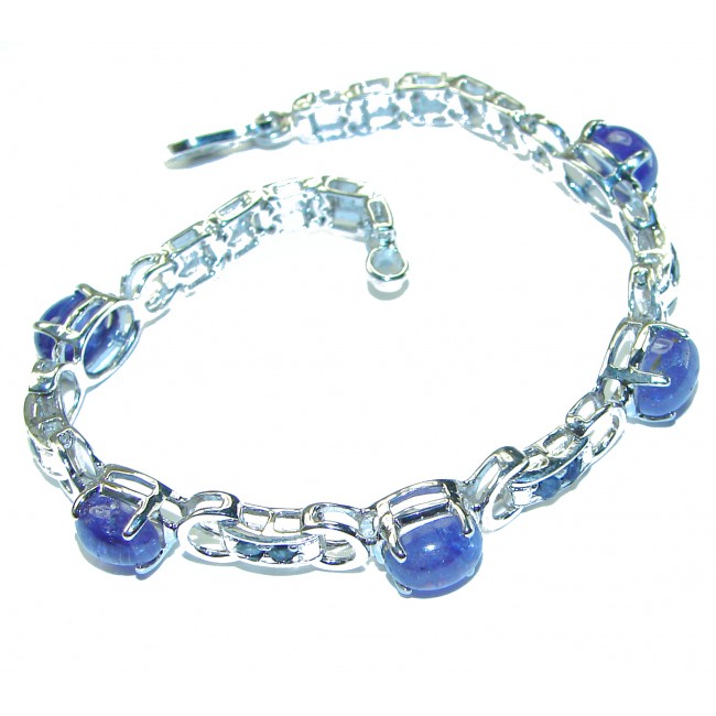 Fancy Authentic authentic Tanzanite .925 Sterling Silver handcrafted Bracelet