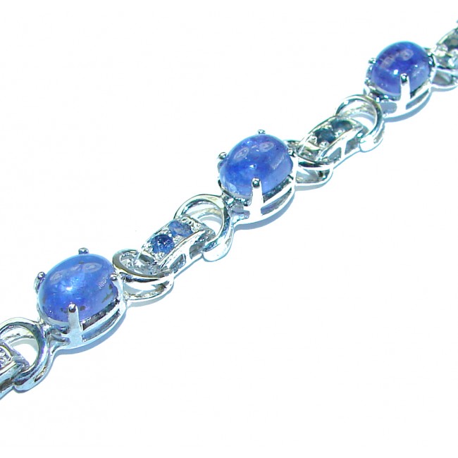 Fancy Authentic authentic Tanzanite .925 Sterling Silver handcrafted Bracelet