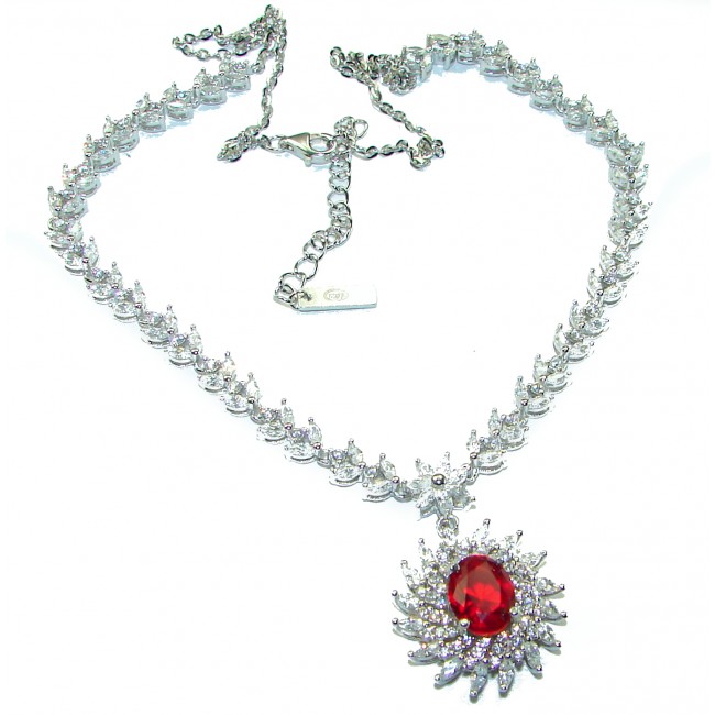 Timeless Treasure Ruby .925 Sterling Silver handcrafted necklace