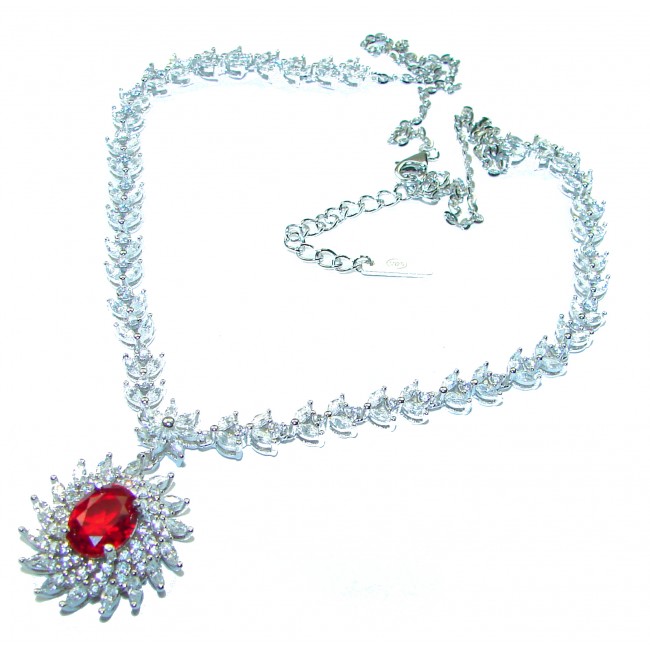 Timeless Treasure Ruby .925 Sterling Silver handcrafted necklace