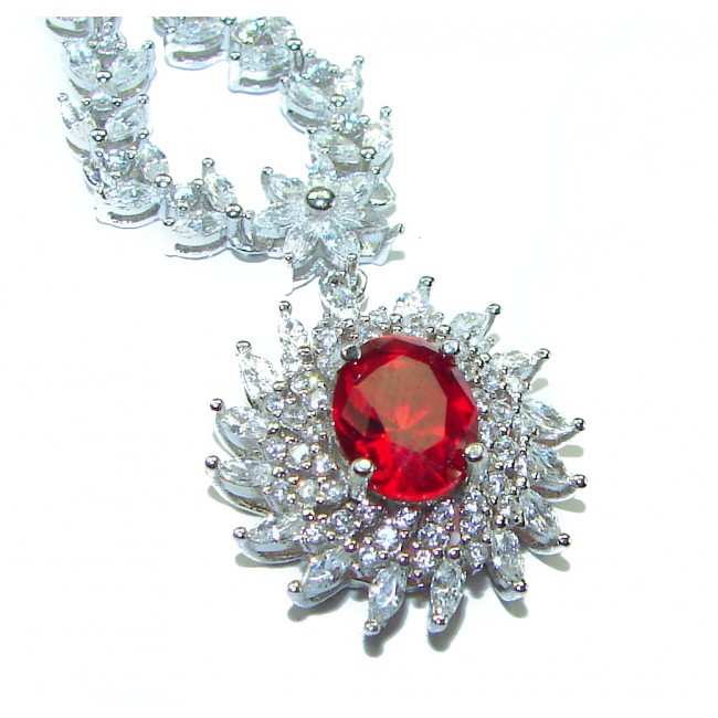 Timeless Treasure Ruby .925 Sterling Silver handcrafted necklace