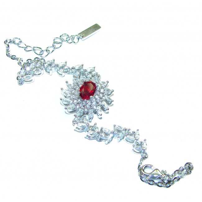 Timeless Treasure Ruby .925 Sterling Silver handmade Bracelet