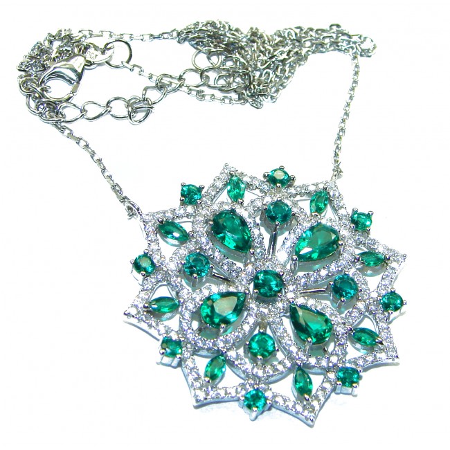 Luxurious Chrome Diopside .925 Sterling Silver handmade Necklace