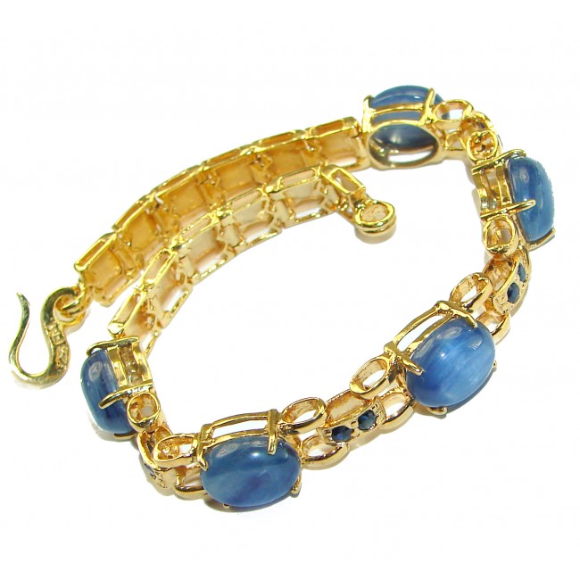 Gift of Nature African Kyanite 14K Gold over .928 Sterling Silver handcrafted Bracelet