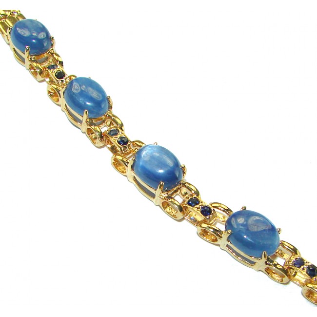 Gift of Nature African Kyanite 14K Gold over .928 Sterling Silver handcrafted Bracelet